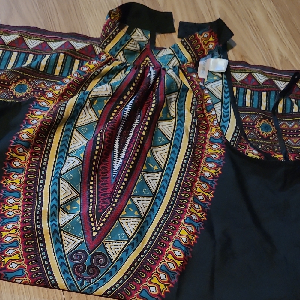 Band of Gypsies Multicolor Geometric Top